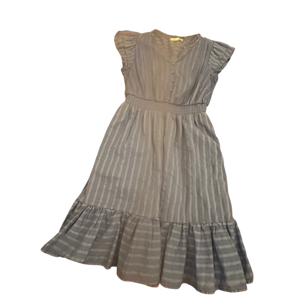 Indigo Rose Boho Cottagecore Prairie Blue Dress Size Small